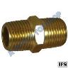 BRASS  HEX  NIPPLE 1/4BSP X 1/4NPT MALE