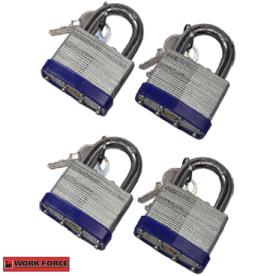 LAMINATED PADLOCK SET 30MM HD 4 PIECE
