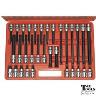 RIBE BIT SOCKET SET 1/2 DR 32 PIECE CASE