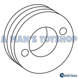 MIG ROLLERS, 2HOLES, 1-1.2MM ALUMINIUM