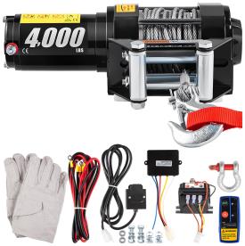 WINCH 12 VOLT 4000LBS 13 MET STEEL CABLE