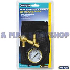TYRE DEFLATOR WITH 50MM GAUGE 0-100PSI