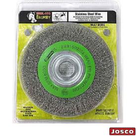 WIRE WHEEL STAINLESS STEEL 150MM X 20MM