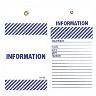 BLUE INFO TEAR PROOF TAGS 25 PIECE