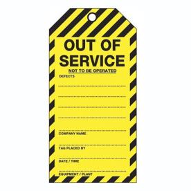 OUT OF SERVICE TEARPROOF TAGS 25 PACK