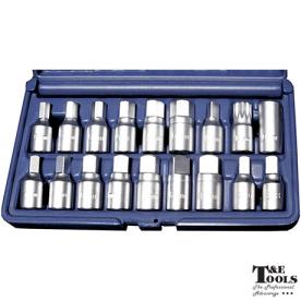 DRAIN PLUG KEY SET 18 PCE 3/8 DR 8-14MM