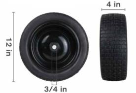 WHEEL FOAM FILLED 300MM X 3/4 CENTRE HUB