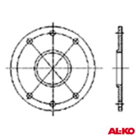 WELD ON MOUNTING PLATE 39MM ROUND AXLE