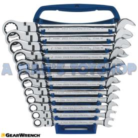 RATCHET WRENCH SET COMB FLEX HEAD METRIC