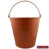 ORANGE STEEL BUCKET 12 LITRE