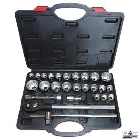 SOCKET SET 3/4DR 27 PCE AF/MET CHR VAN