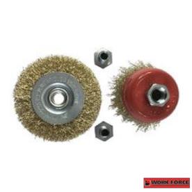 WIRE BRUSH SET 75MM CRIMPLED &100MM FLAT