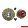 WIRE BRUSH SET 75MM CRIMPLED &100MM FLAT