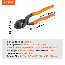 WIRE CUTTER 200MM BOLT CUTTER PIANO 3.8M