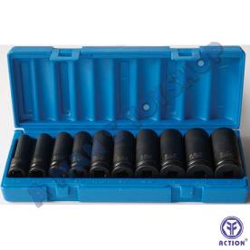 IMPACT DEEP 10PCE SOCKET SET 1/2DR AF