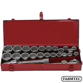 SOCKET SET 3/4 DRIVE AF METRIC 27 PIECE