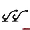 COAT AND HAT HOOK 2 PIECE CAST 90MM
