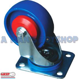 CASTOR 100MM BLUE SWIVEL NYLON WHEEL