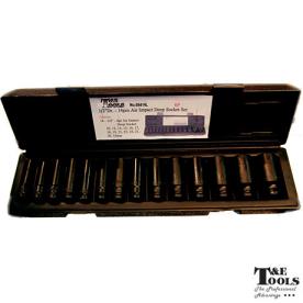 IMPACT SOCKET SET 14 PC SAE 6 POINT DEEP