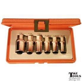 STUD REMOVER SAE 6PCE 3/16-1/2 CAP 1/2DR