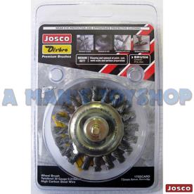 WIRE TWIST KNOT 75MM BRUSH 1/4 ARBOR