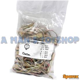 LYNCH PIN R CLIP PACK 50 PIECES 2MM-11MM