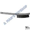 WIRE HAND BRUSH 4 ROW WOOD HANDLE