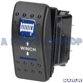 ROCKER SWITCH BLUE WINCH 12V ON/OFF