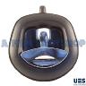 WHALE TAIL TOOLBOX LOCK  CHROME/BLACK