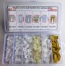 SQUARE BASE PLASTIC CLIPS 230 PCS 6 SIZE