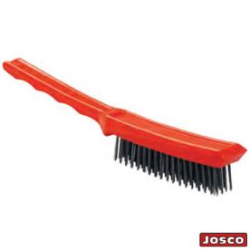 WIRE HAND BRUSH PLASTIC HANDLE 4 ROW