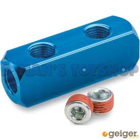 AIR MANIFOLD INLINE 2 WAY 1/4 FEMALE