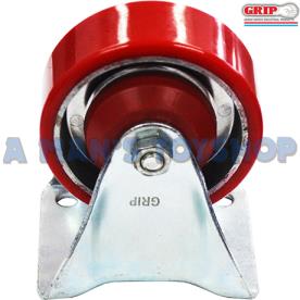 CASTOR FIXED 100MM PU ON ALLOY 200KG
