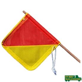 SIGN FLAG WARNING ON POLE  FOR MOUNTING