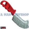 HAND CURVED BRUSH STEEL WITH PVC HANDLE