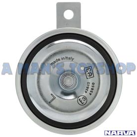 HORN 12 VOLT  HI/TONE 90MM ROUND DIA