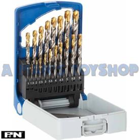 DRILL SET 19 PIECE METRIC 1 -10MM TINITE