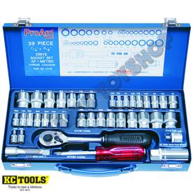 SOCKET SET 39PCE 1/4 & 3/8 AF & METRIC