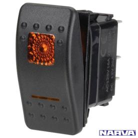 ROCKER SWITCH 12V OFF/ON AMBER SEALED