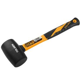 RUBBER MALLET HAMMER HEAD F'GLASS HANDLE