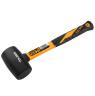 RUBBER MALLET HAMMER HEAD F'GLASS HANDLE