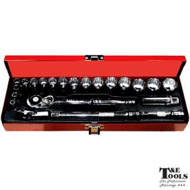 SOCKET SET 3/8 DRIVE 22 PIECE METRIC