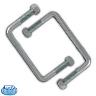 JOCKEY WHEEL U BOLT 130MM X 70MM 2 PIECE