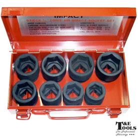 IMPACT SOCKET SET 3/4"AF 8 PIECE STD