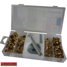 BRASS PLATED GROMMET ASSORTMENT 103PCE