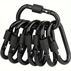 ALLOY D SHAPE CARABINER 80MM X 6 PC