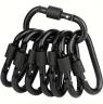 ALLOY D SHAPE CARABINER 80MM X 6 PC