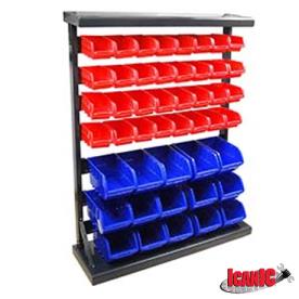 STORAGE STAND W/47 BINS SINGLE SIDED