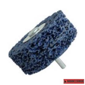 BLUE POLY RUST SANDING WHEEL 75X30MM 6MM