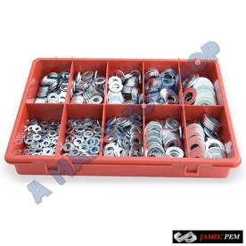 ASSORTMENT WASHER FLAT STEEL 650PCE